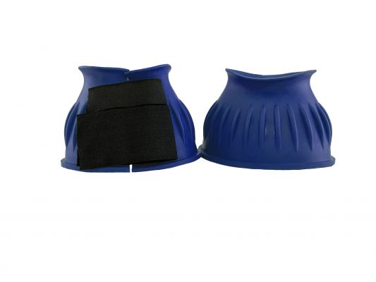 24280: Rubber Bell Boots in various colors with Double Velcro Closure Bell Boot Showman Saddles and Tack