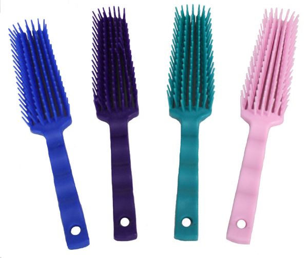 24435: Showman detangling brush with flexible rows for easy grooming Comb Showman