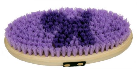 24543: Showman junior size body brush with pony logo in bristles Brush Showman