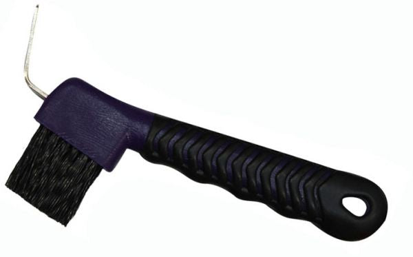 24572: Showman™ 6" hoof pick, made of durable plastic with black rubber grip tread Hoof Showman
