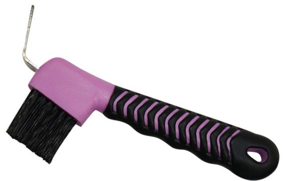 24572: Showman™ 6" hoof pick, made of durable plastic with black rubber grip tread Hoof Showman