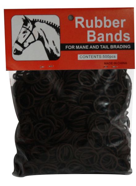 24591: Rubber band package of 500 Primary Showman Saddles and Tack