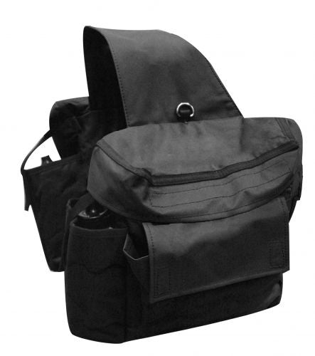 248393: Showman™ Insulated cordura saddle bags with double pockets and water bottles on each side Saddle Bag Showman Black