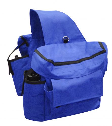 248393: Showman™ Insulated cordura saddle bags with double pockets and water bottles on each side Saddle Bag Showman Blue