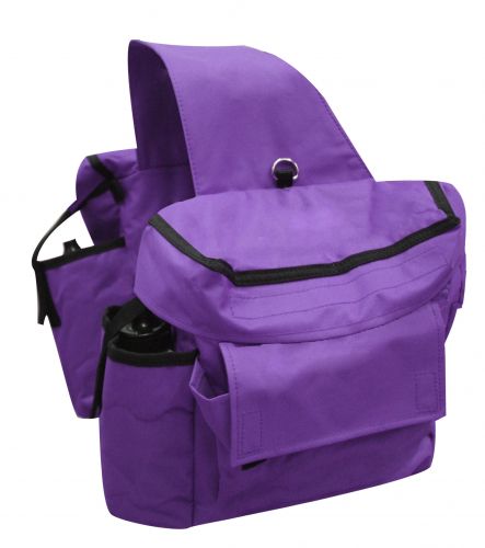 248393: Showman™ Insulated cordura saddle bags with double pockets and water bottles on each side Saddle Bag Showman Purple
