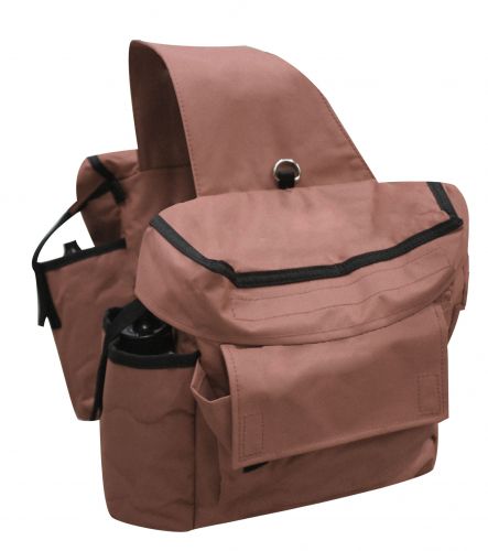 248393: Showman™ Insulated cordura saddle bags with double pockets and water bottles on each side Saddle Bag Showman Brown