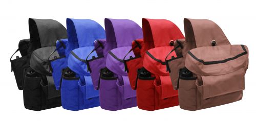 248393: Showman™ Insulated cordura saddle bags with double pockets and water bottles on each side Saddle Bag Showman