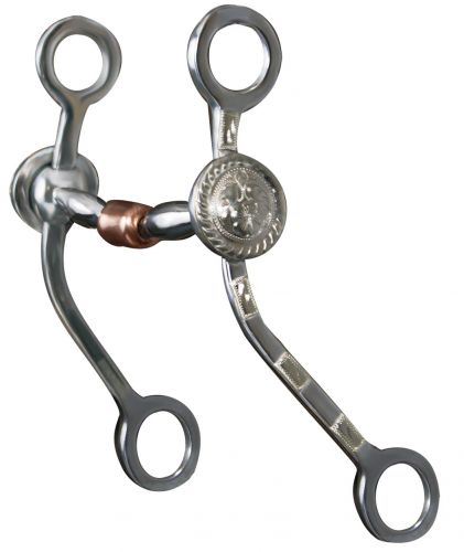 25161: Showman™ stainless steel bit with engraved concho on 8 Bits Showman