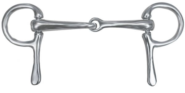 252270x: Showman™ mini/pony chrome plated half cheek snaffle driving bit Bits Showman