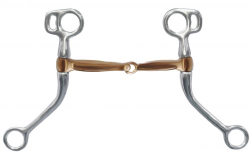 25313: Showman™ chrome plated tom thumb bit with 7 Bits Showman
