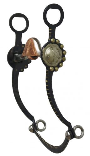 254634: Showman™ black steel show bit with silver inlay and concho on the 8 Bits Showman