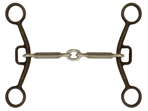 255134: Showman ®Antique brown steel shank with jointed wire wrapped lifesaver mouth Bits Showman