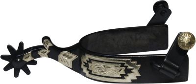 259021: Showman™ black steel spur with 1" band and 3" shank Western Spurs Showman
