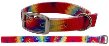 27513: Showman Couture ™ Tye Dye print nylon dog collar Primary Showman