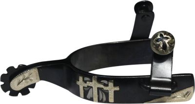 288703: Showman™ black steel spur with 0 Western Spurs Showman