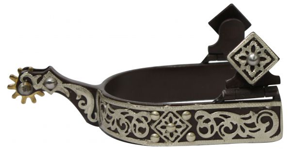 289066: Showman™ brown steel spur with 0 Western Spurs Showman