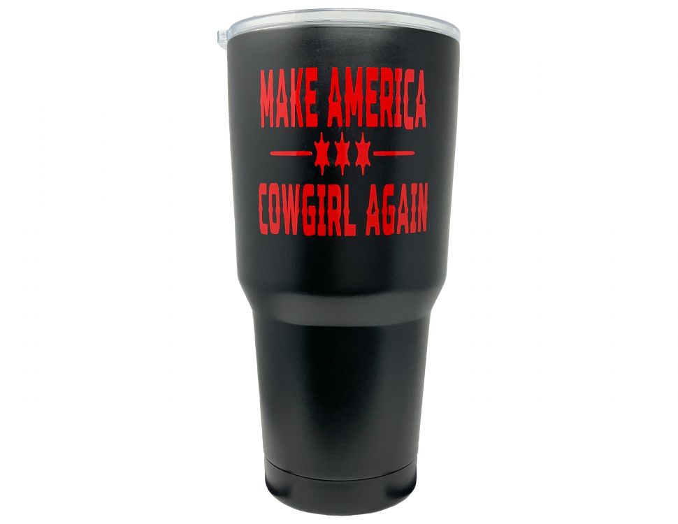 30 oz Insulated Make America Cowgirl Again Stainless Steel double wall Black Tumbler Tumbler Shiloh