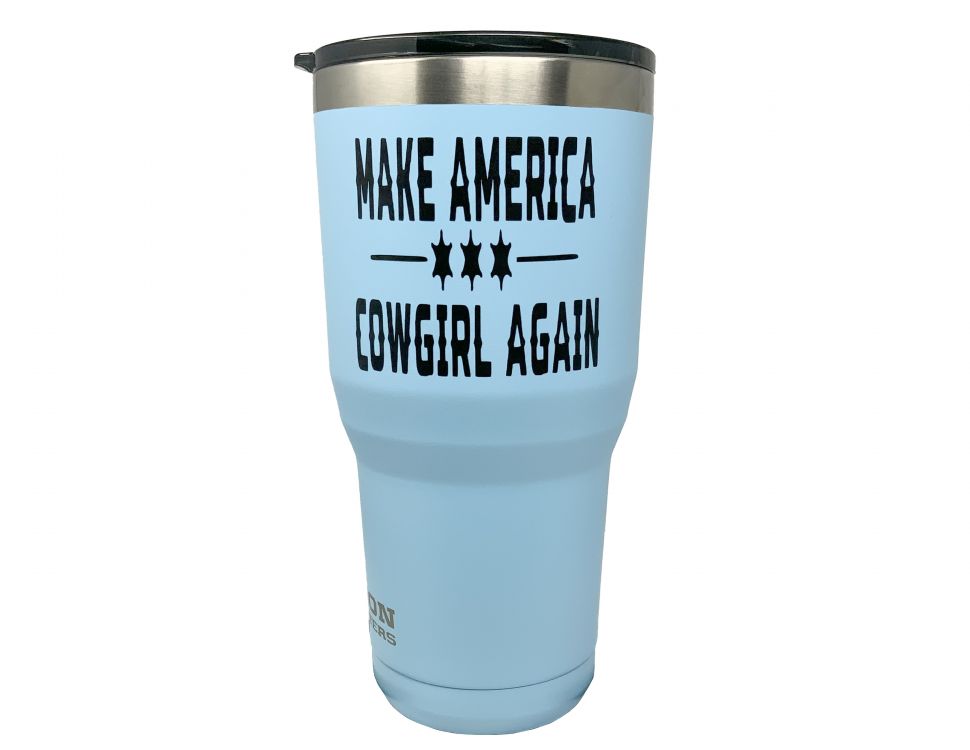 30 oz Insulated Make America Cowgirl Again Stainless Steel double wall Blue Tumbler Tumbler Shiloh