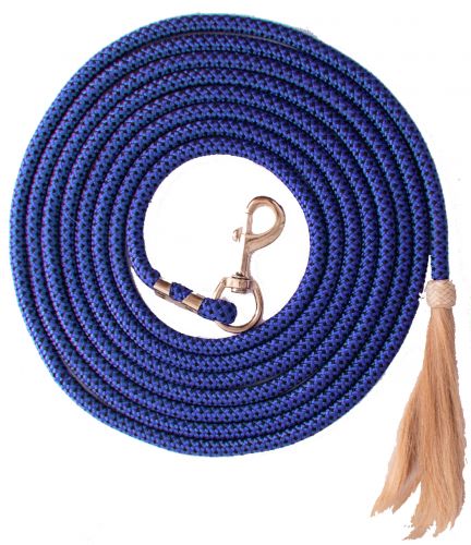 3031: 25' nylon pro braid lunge line with horse hair tassel Primary Showman Saddles and Tack