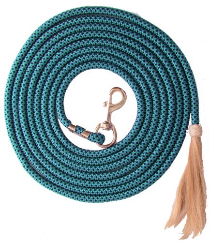 3031: 25' nylon pro braid lunge line with horse hair tassel Primary Showman Saddles and Tack