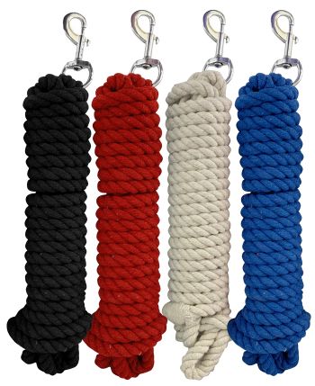 3037: Cotton Lunge Line with Bolt Snap, cotton braided lunge measuring 25ft Primary Showman Saddles and Tack