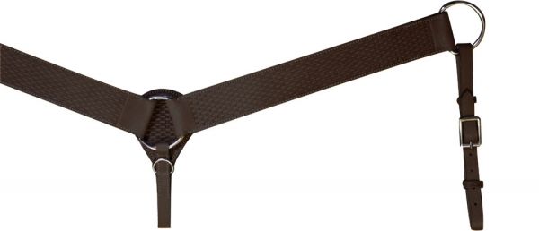 3057: Breastcollar is 2" wide with 5/8" tugs and tie down Breast Collar Showman Saddles and Tack