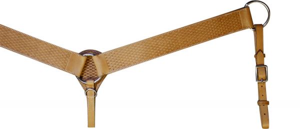 3057: Breastcollar is 2" wide with 5/8" tugs and tie down Breast Collar Showman Saddles and Tack