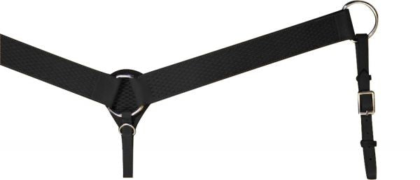 3057: Breastcollar is 2" wide with 5/8" tugs and tie down Breast Collar Showman Saddles and Tack