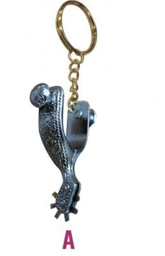 30671: Metal key chain comes in 5 styles Primary Showman Saddles and Tack