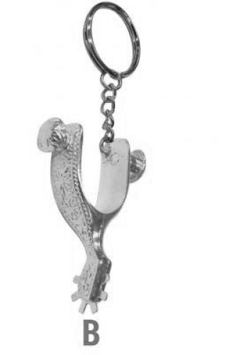 30671: Metal key chain comes in 5 styles Primary Showman Saddles and Tack