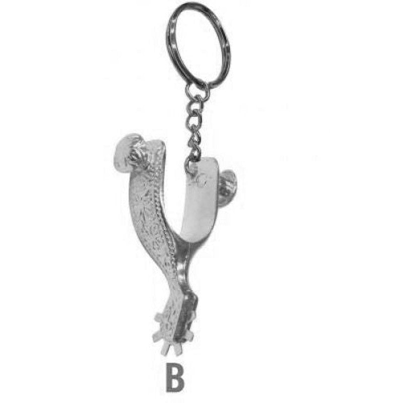 30671: Metal key chain comes in 5 styles Primary Showman Saddles and Tack