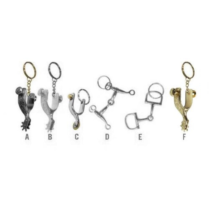 30671: Metal key chain comes in 5 styles Primary Showman Saddles and Tack