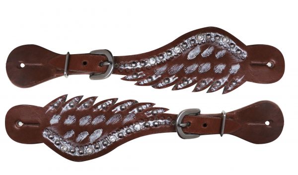 30789: Showman ® Angel wing spur straps Spur Straps Showman