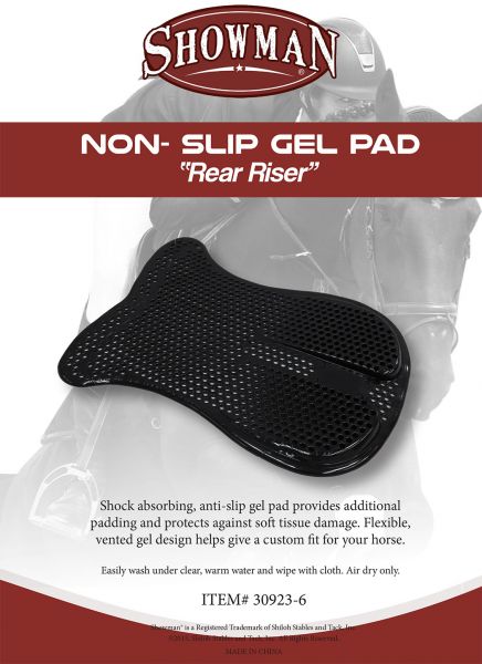30923-6: Showman ® Rear Riser Non-Slip Gel Pad Saddle Pad Showman
