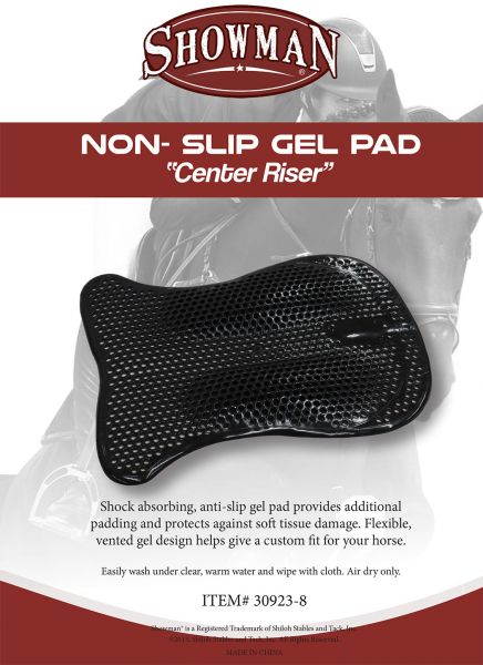 30923-8: Showman ® Center Riser Non-Slip Gel Pad Saddle Pad Showman