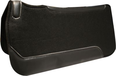 30926: Showman™ 32" x 32" this is a 1" black felt pad that features cutout over withers, contourin Western Saddle Pad Showman