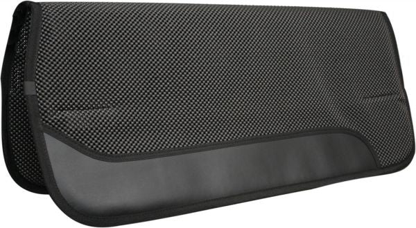 30948: Showman™ 32" X 30" Waffle perforated saddle pad with wear leathers Western Saddle Pad Showman