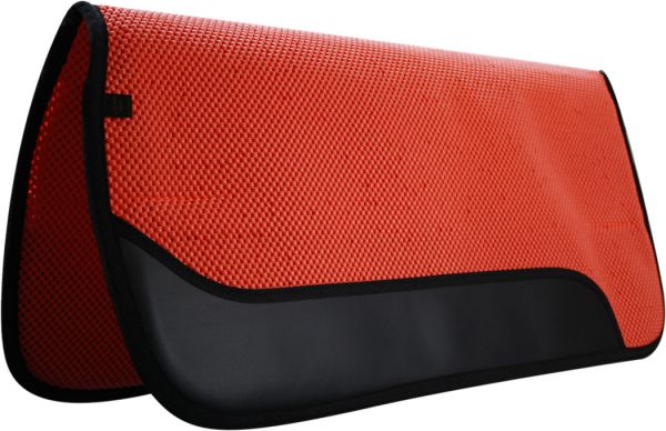 30948: Showman™ 32" X 30" Waffle perforated saddle pad with wear leathers Western Saddle Pad Showman