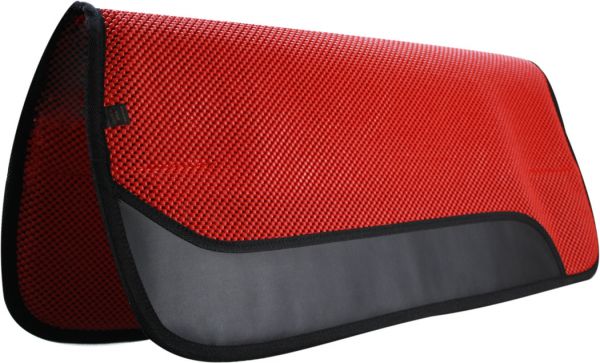 30948: Showman™ 32" X 30" Waffle perforated saddle pad with wear leathers Western Saddle Pad Showman