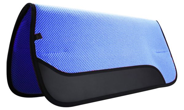 30948: Showman™ 32" X 30" Waffle perforated saddle pad with wear leathers Western Saddle Pad Showman