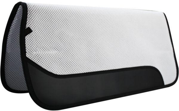 30948: Showman™ 32" X 30" Waffle perforated saddle pad with wear leathers Western Saddle Pad Showman