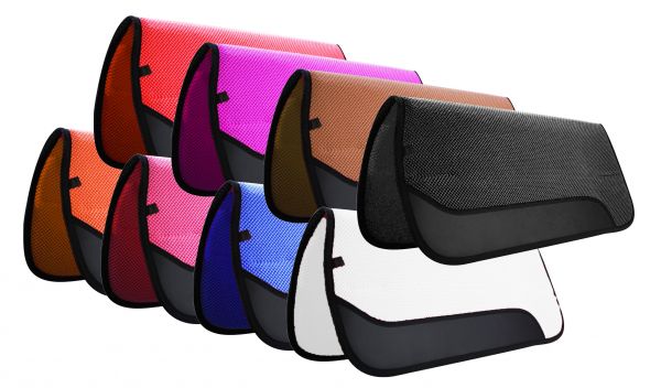 30948: Showman™ 32" X 30" Waffle perforated saddle pad with wear leathers Western Saddle Pad Showman
