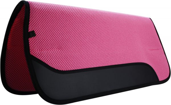 30948: Showman™ 32" X 30" Waffle perforated saddle pad with wear leathers Western Saddle Pad Showman