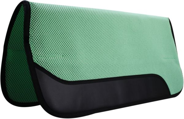 30948: Showman™ 32" X 30" Waffle perforated saddle pad with wear leathers Western Saddle Pad Showman