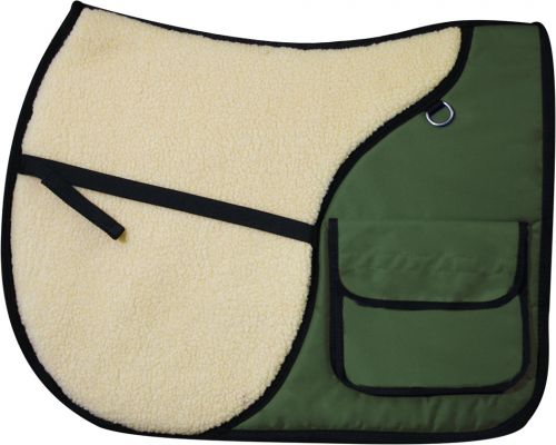 30976: Showman™ English saddle pad with saddle pockets in rear for carrying beverages, food, or ac English Saddle Pad Showman