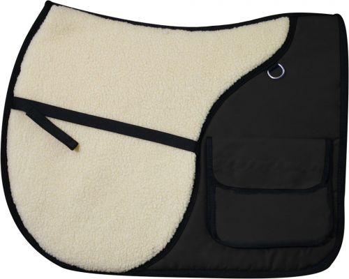 30976: Showman™ English saddle pad with saddle pockets in rear for carrying beverages, food, or ac English Saddle Pad Showman