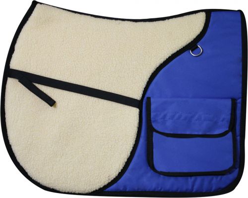 30976: Showman™ English saddle pad with saddle pockets in rear for carrying beverages, food, or ac English Saddle Pad Showman