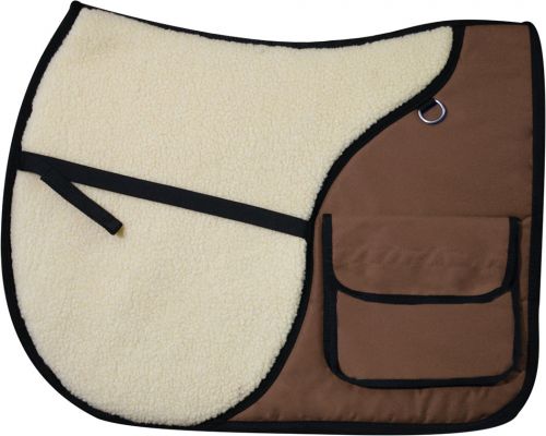30976: Showman™ English saddle pad with saddle pockets in rear for carrying beverages, food, or ac English Saddle Pad Showman
