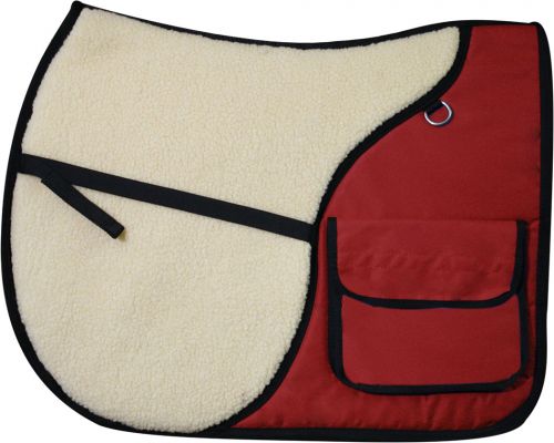 30976: Showman™ English saddle pad with saddle pockets in rear for carrying beverages, food, or ac English Saddle Pad Showman