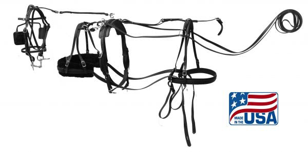 3132: Mini Horse Premium Quality synthetic driving harness Driving Harness Showman Saddles and Tack